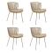 Set van 4 Kick tuinstoel Lot - Beige