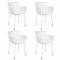 Set van 4 Kick tuinstoel Otis - Wit