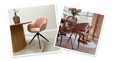 Roze eetkamerstoelen