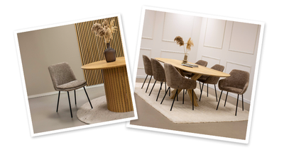 Taupe eetkamerstoelen