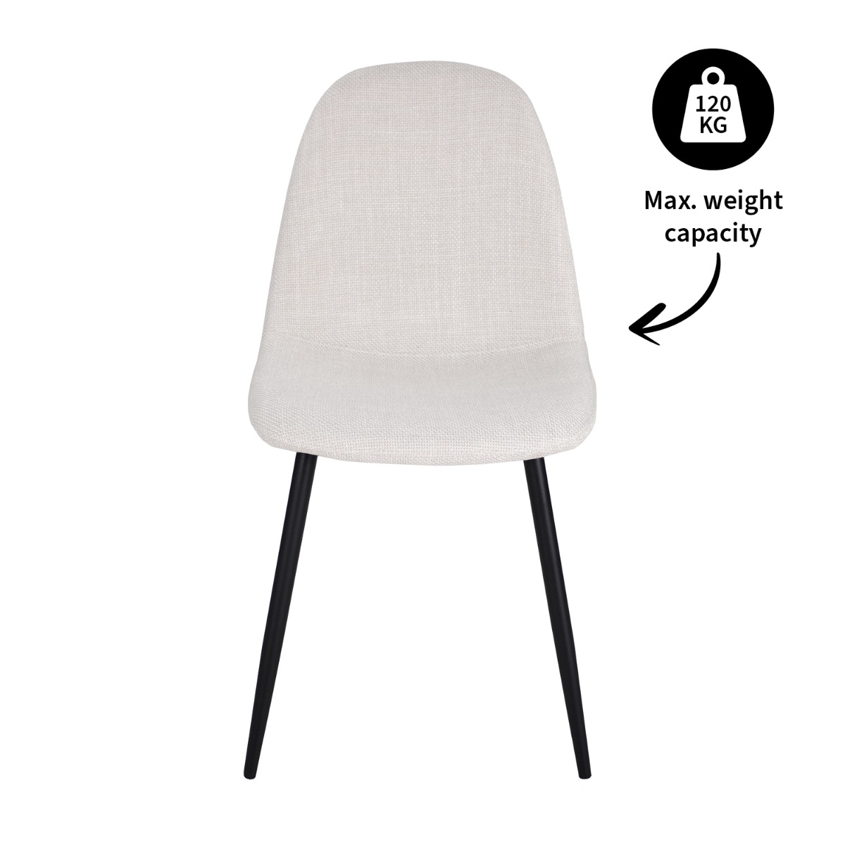 SET van 2 Kick eetkamerstoel Noor - Beige