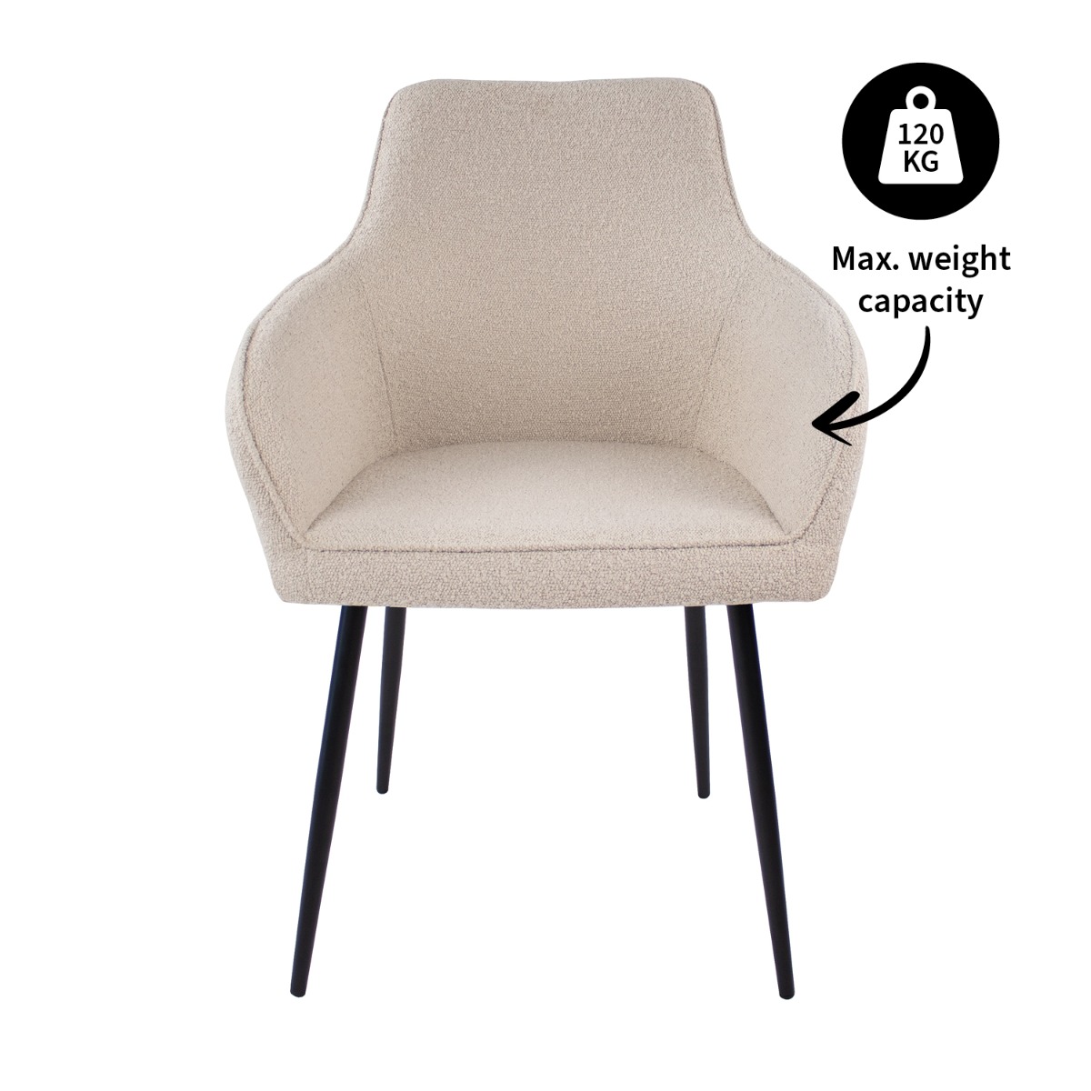Kick Eetkamerstoel Maud - Beige