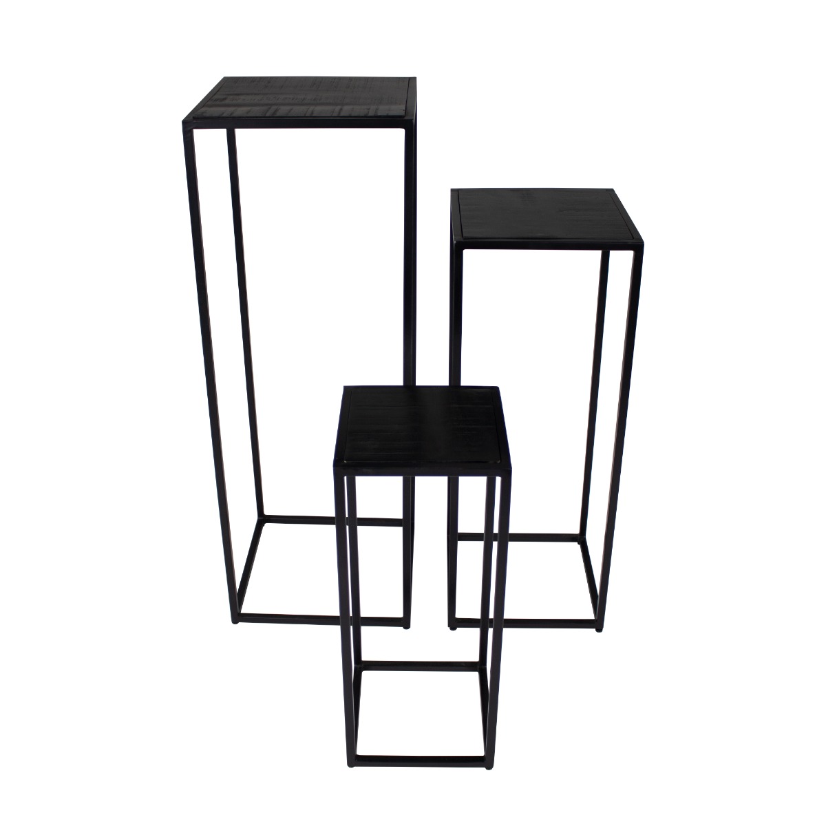Kick Actieset van 3 Plantenzuilen - Zwart