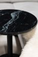 Kick bijzettafel Marble rond hoog - Zwart