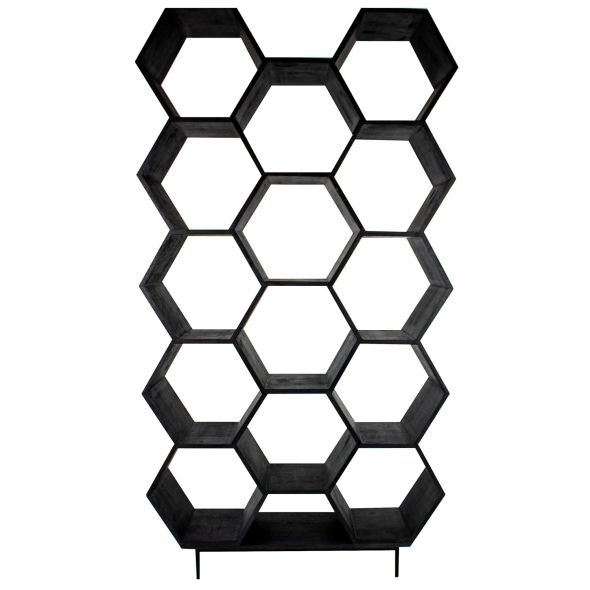 Kick open wandkast Hexagon - Antraciet
