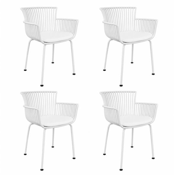 Set van 4 Kick tuinstoel Otis - Wit