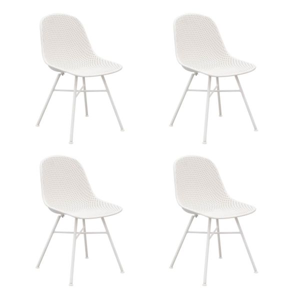 Set van 4 Kick tuinstoel Sol - Wit