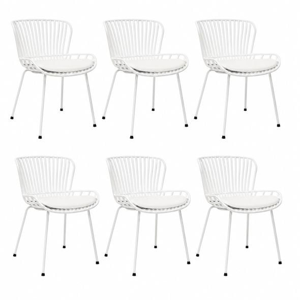 Set van 6 Kick tuinstoel Lot - Wit