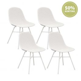 Set van 4 Kick tuinstoel Sol - Wit