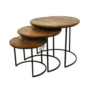 Kick salontafel Nick set van 3 rond