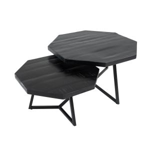 Kick salontafelset hexagon zwart - Zwart