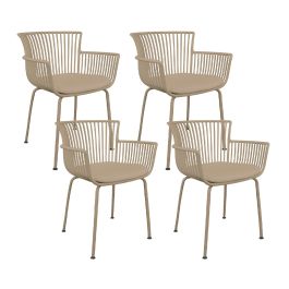 Set van 4 Kick tuinstoel Otis - Beige