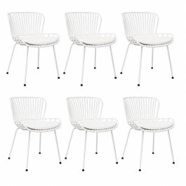 Set van 6 Kick tuinstoel Lot - Wit