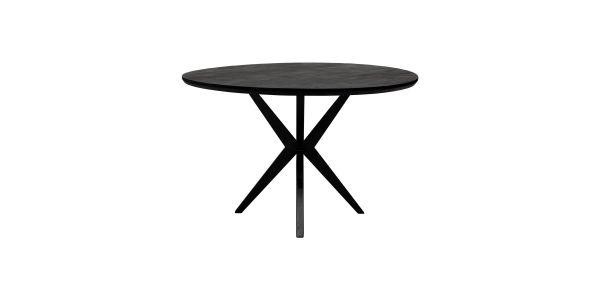 Kick eettafel Havard - 120cm - Zwart