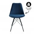 Kick kuipstoel Velvet - Donkerblauw
