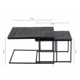 Kick salontafel Muse set van 2 - Zwart