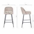 Kick barkruk Lucy - Taupe