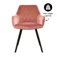 Kick eetkamerstoel Karl Velvet - Roze