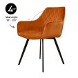 Kick eetkamerstoel Karl Velvet - Oranje