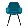 Kick eetkamerstoel Karl Velvet - Blauw