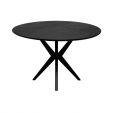 Kick eettafel Havard - 120cm - Zwart