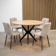 Kick eettafel Havard - 120cm - Zwart