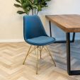 Kick kuipstoel Velvet - Donkerblauw