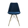 Kick kuipstoel Velvet - Donkerblauw