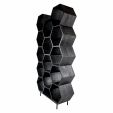Kick open wandkast Hexagon - Antraciet