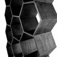Kick open wandkast Hexagon - Antraciet