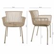 Set van 4 Kick tuinstoel Otis - Beige
