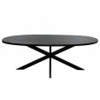 Kick eettafel Hugo Oval - 210cm - Zwart