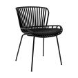 Set van 6 Kick tuinstoel Lot - Zwart