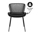 Set van 6 Kick tuinstoel Lot - Zwart