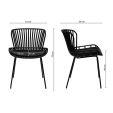 Set van 6 Kick tuinstoel Lot - Zwart