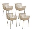 Set van 4 Kick tuinstoel Otis - Beige
