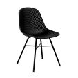 Set van 4 Kick tuinstoel Sol - Zwart