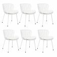 Set van 6 Kick tuinstoel Lot - Wit