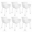 Set van 6 Kick tuinstoel Otis - Wit