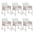 Set van 6 Kick tuinstoel Sia - Beige