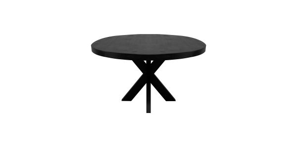 Kick eettafel Dax rond - 120cm - Zwart