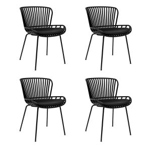 Set van 4 Kick tuinstoel Lot - Zwart
