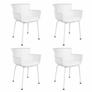 Set van 4 Kick tuinstoel Otis - Wit