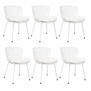 Set van 6 Kick tuinstoel Lot - Wit