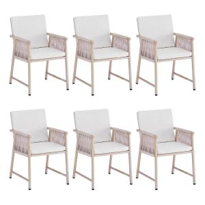 Set van 6 Kick tuinstoel Sia - Beige