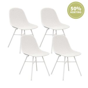 Set van 4 Kick tuinstoel Sol - Wit