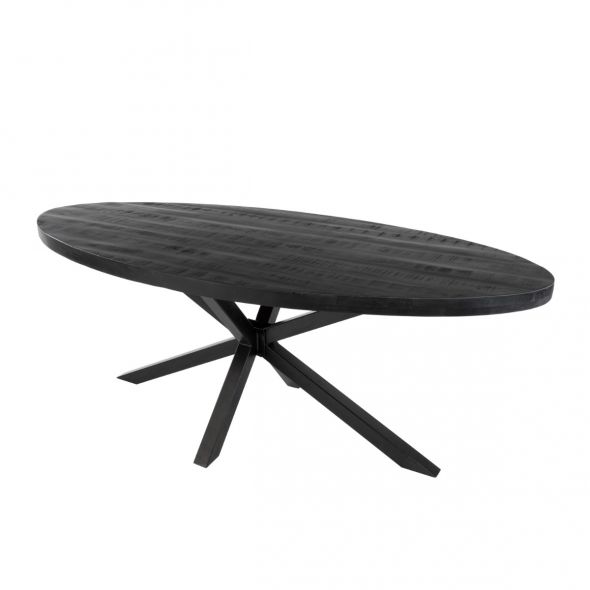 Kick eettafel Dax ovaal - 210cm - Zwart