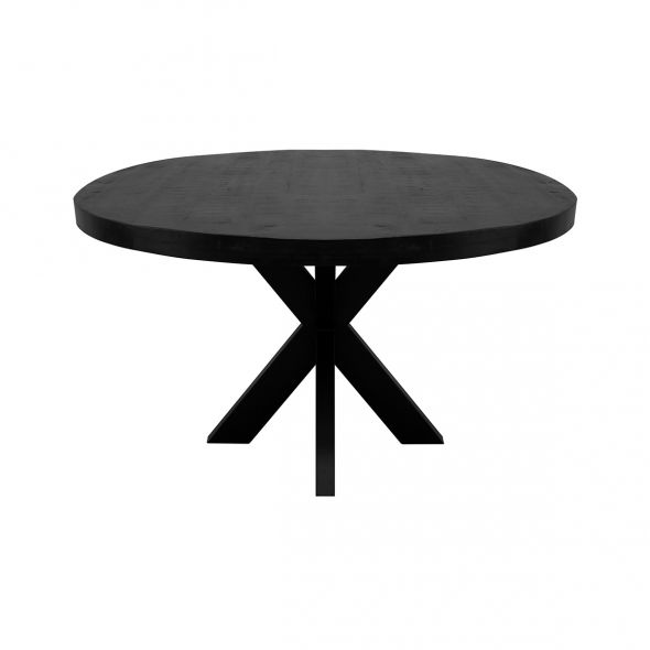 Kick eettafel Dax rond - 120cm - Zwart