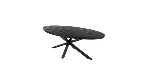 Kick eettafel Dax ovaal - 180cm - Zwart