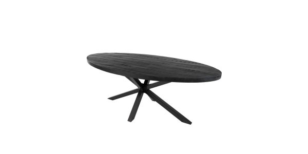 Kick eettafel Dax ovaal - 210cm - Zwart